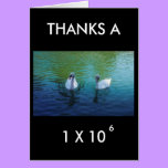 THANKS A MILLION - thank-you card cards