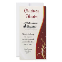 Thanks at Christmas Company Logo Card photo cards
