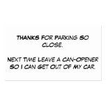 THANKS BUSINESS CARDS
