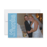 Thanks Chalk Lines Thank You Notecard (Sky Blue) Custom Invitations