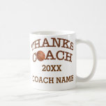 Thanks Coach Personalized Basketball Mugs
