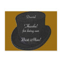 Thanks for Being Our Best Man Card Template postcards