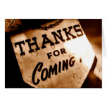 Thanks for Coming! cards