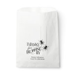 Thanks for Dropping By | Spider Halloween Candy Favor Bag
