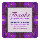 Thanks for Purchase Purple Business Sticker