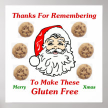 Thanks For Remebering To Make These Gluten Free Poster