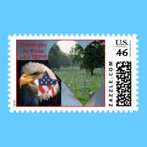 THANKS FOR SERVING Postage stamps