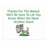 Thanks For The Bail Out Post Card