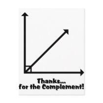 thanks for the complement post card