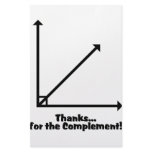thanks for the complement stationery design