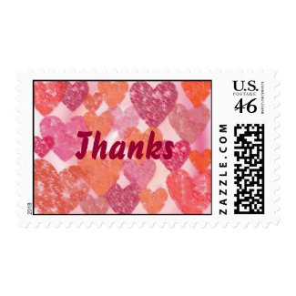 Thanks In Hearts stamp