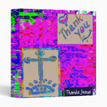 THANKS JESUS 3 RING BINDER