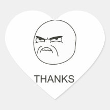 Thanks Meme - Heart Stickers