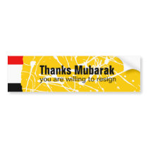 Thanks Mubarak Bumper Sticker
