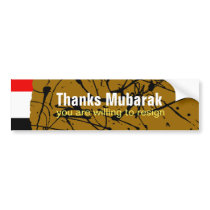 Thanks Mubarak Bumper Sticker