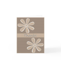 Thanks NoteCard with Flower Design
