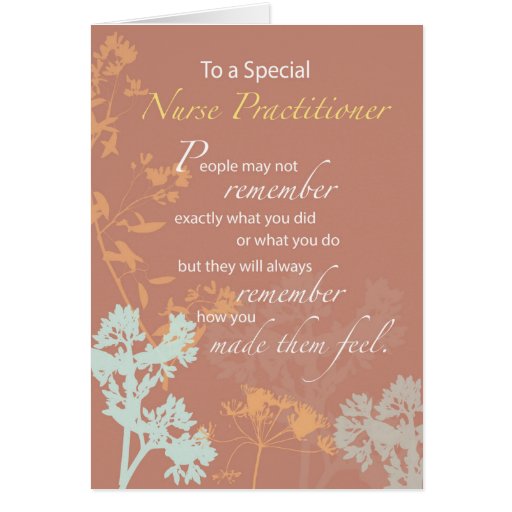 Thanks Nurse Practitioner, NP Week, Brown Card Zazzle