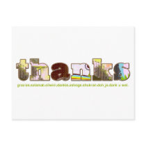 thanks postcard - multilingual postcards