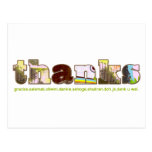 thanks postcard - multilingual