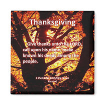 Thanksgiving 1 Chronicles 16-8 magnets