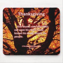 Thanksgiving 1 Chronicles 16-8 mousepads