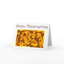 THANKSGIVING ABSTRACT GREETING CARD by ineedapeergroup THANKSGIVING ABSTRACT GREETING CARD