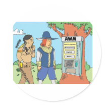 THANKSGIVING / ATM / FINANCIAL / BANKER gifts Round Sticker