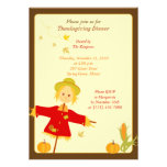 Thanksgiving Autumn Harvest Scarecrow Invitation