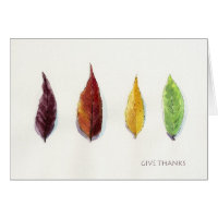Thanksgiving Autumn Leaf Give Thanks Greeting Card