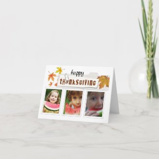 thanksgiving autumn photo card