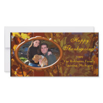 Thanksgiving Autumn Photo Card, Custom Greeting photo cards by cutencomfy Thanksgiving Autumn Photo Card, Custom Greeting photo cards