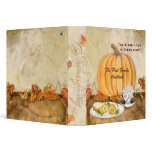 Thanksgiving Autumn Pumpkin Family Cookbook Binder