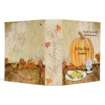 Thanksgiving Autumn Pumpkin Family Cookbook Binder