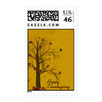 Thanksgiving Autumn Tree Postage