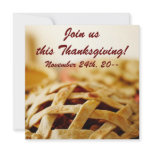 Thanksgiving Baked Pie Holiday Invitations