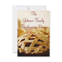 Thanksgiving Baked Pie Holiday Invitations