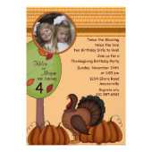 Thanksgiving Birthday - Photo Invitation