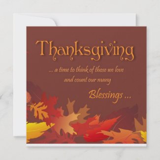 Thanksgiving Blessings - Dinner Invitation invitation