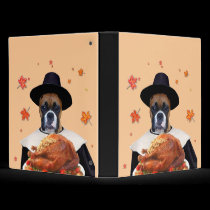 Thanksgiving boxer dog binder