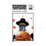 Thanksgiving boxer dog postage