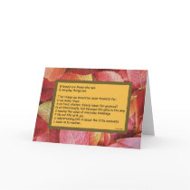 Thanksgiving Cards -- Be Thankful Poem