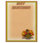 Thanksgiving Cartoon Turkey Pilgrim flyers