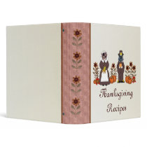Thanksgiving Cats Vinyl Binder