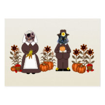 Thanksgiving Cats Business Card Template