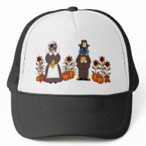 Thanksgiving Cats Trucker Hats