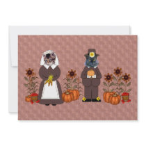 Thanksgiving Cats Custom Invitation