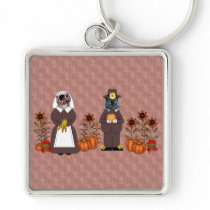 Thanksgiving Cats Keychains