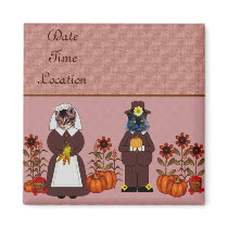 Thanksgiving Cats Fridge Magnets