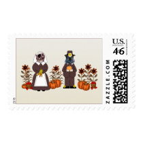 Thanksgiving Cats Stamp