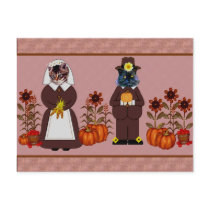 Thanksgiving Cats Post Card